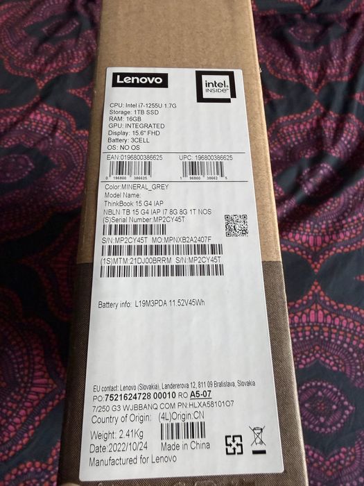 Schimb Lenovo Thinkbook 15 G4 IAP