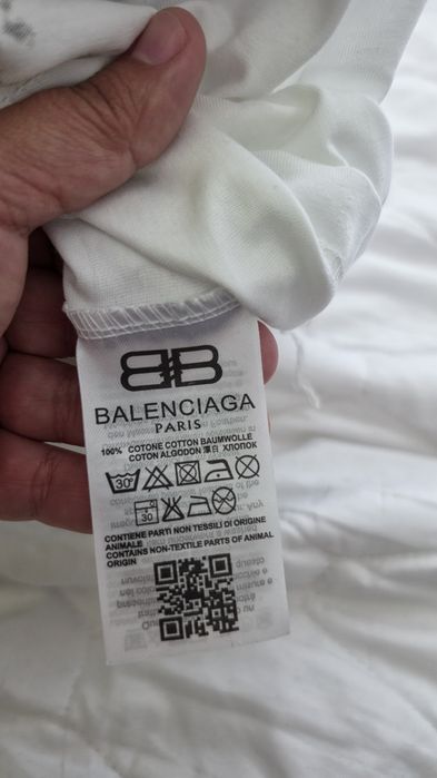 Tricou Balenciaga, nou, alb, S-XXL, imprimeu, unisex, cu eticheta