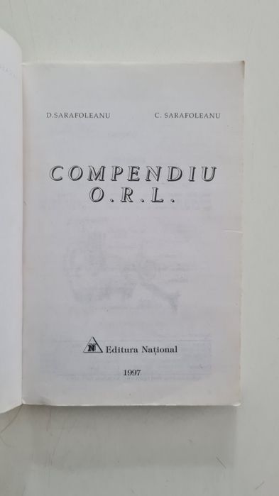 Compendiu O.R.L D. Sarafoleanu 1997