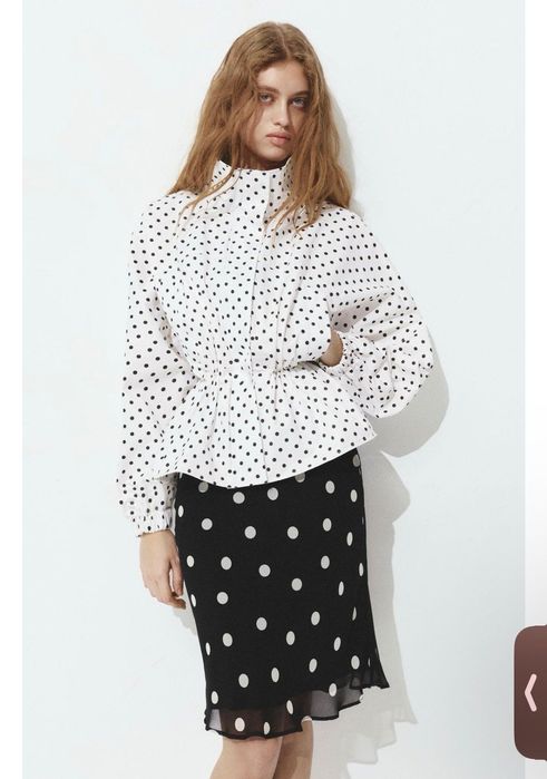 Polka dot high neck jacket pull&bear