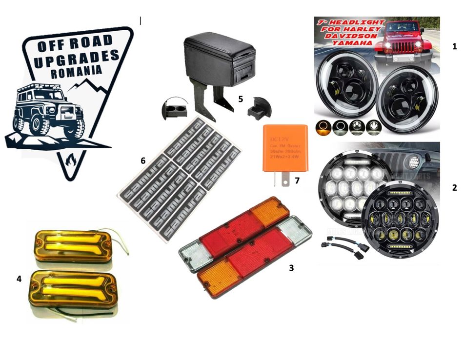 Faruri stopuri semnalizari flanse cotiera Samurai patrol wrangler