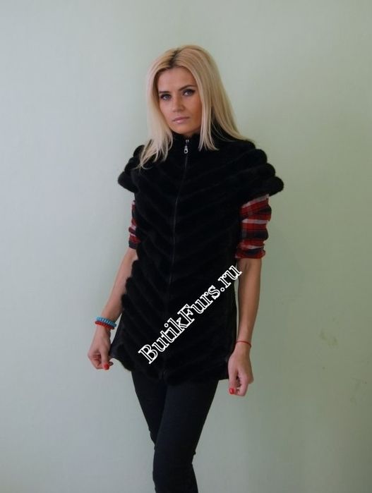 Норковая жилетка как на фото только вся из меха