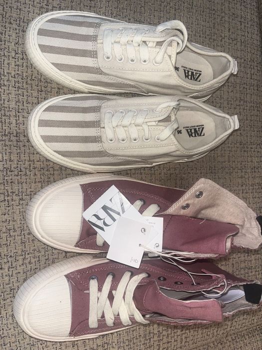 Боти ботуши естествена кожа Zara и Quechua апрески 36 н. Гуменки