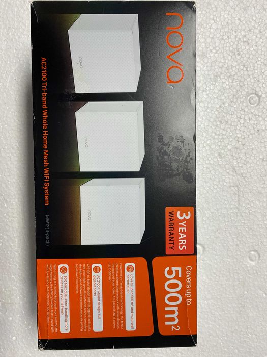 Sistem Mesh Tenda Nova MW12 (3-pack) Tri-band AC2100
