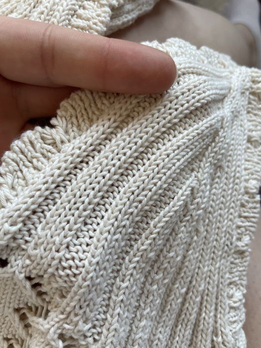 Бяло плетено потниче XS