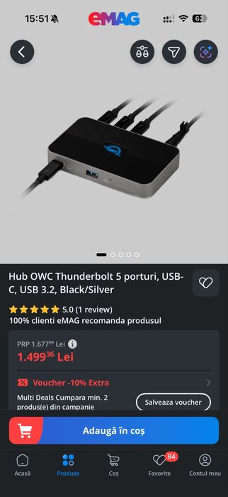 OWC Thunderbolt 4 / USBC 4 Hub / Docking station - macbook/laptop/pc