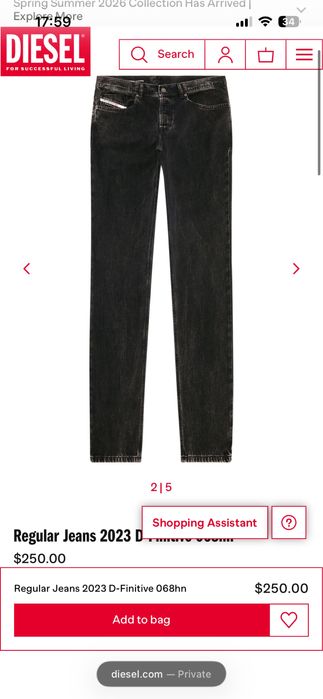 Дънки Diesel Regular Jeans 2023