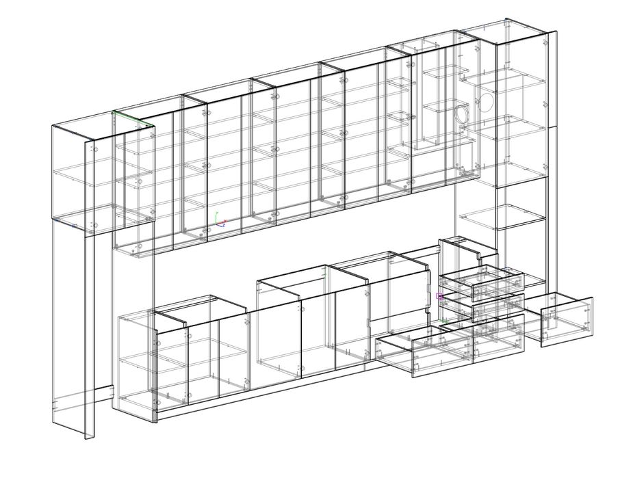 Замер и конструирование мебели под производство. Базис мебельщик.