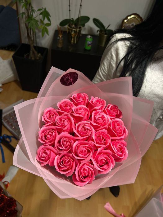 Buchet 101 trandafiri săpun/ sclipici glitter/ valentine s day