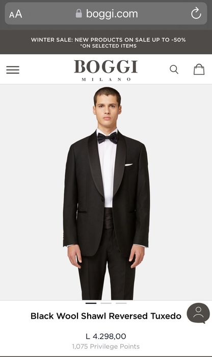 Smoking costum Boggi Milano