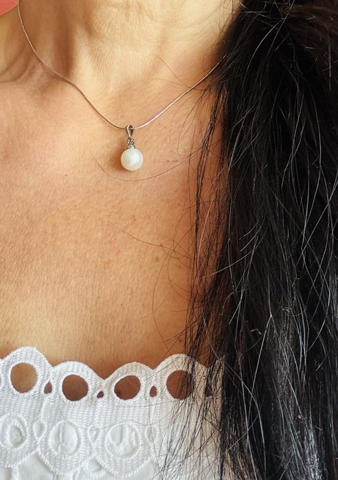 Lant aur alb 18 K/ 750, fara pandantiv