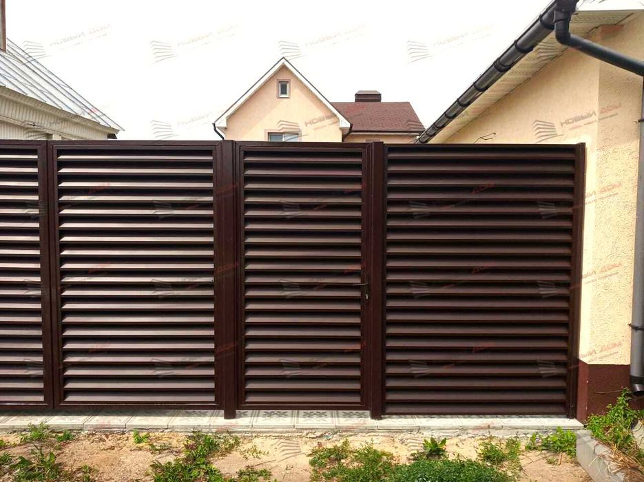 Забор жалюзи из металла
