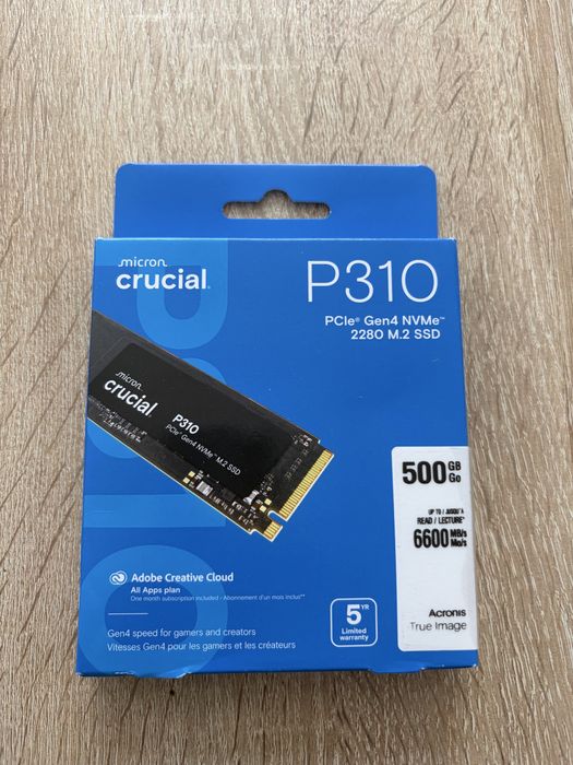 Crucial P310 500GB SSD - чисто ново, неразопаковано, гаранция