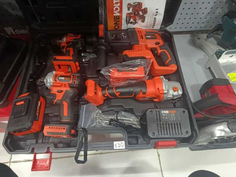Набор аккумуляторный бесщёточный 4в1 ONEVOLT V4T/3.0-2B-SET. Насия