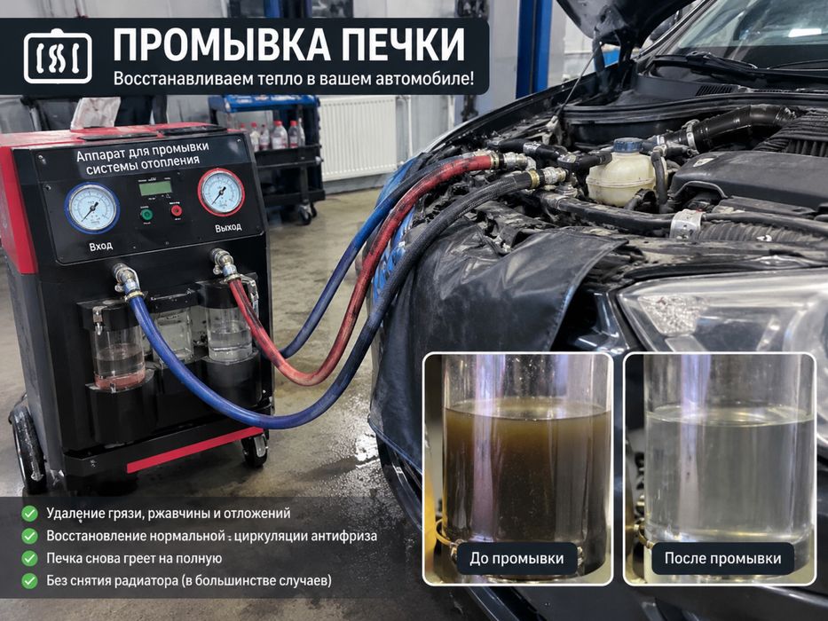 Промывка печки аппаратом левый берег