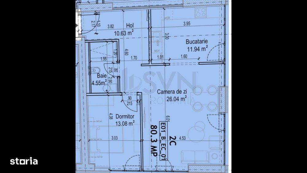 Apartament 2 camere 80 mp One Lake District vedere lac