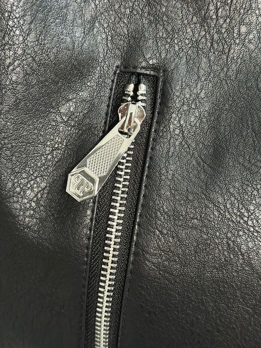 Jacheta piele eco Philipp Plein pe STOC