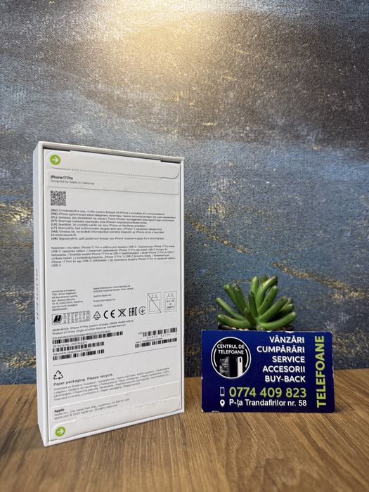 Iphone 17 Pro/256GB/2 ani Garantie Centrul De Telefoane/ Rate