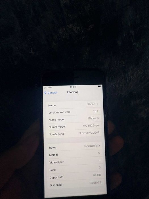 Iphone 8, 83% viata baterie, 64 GB