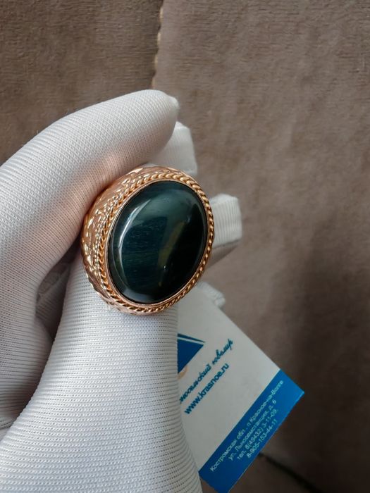 Перстень мужской с агатом