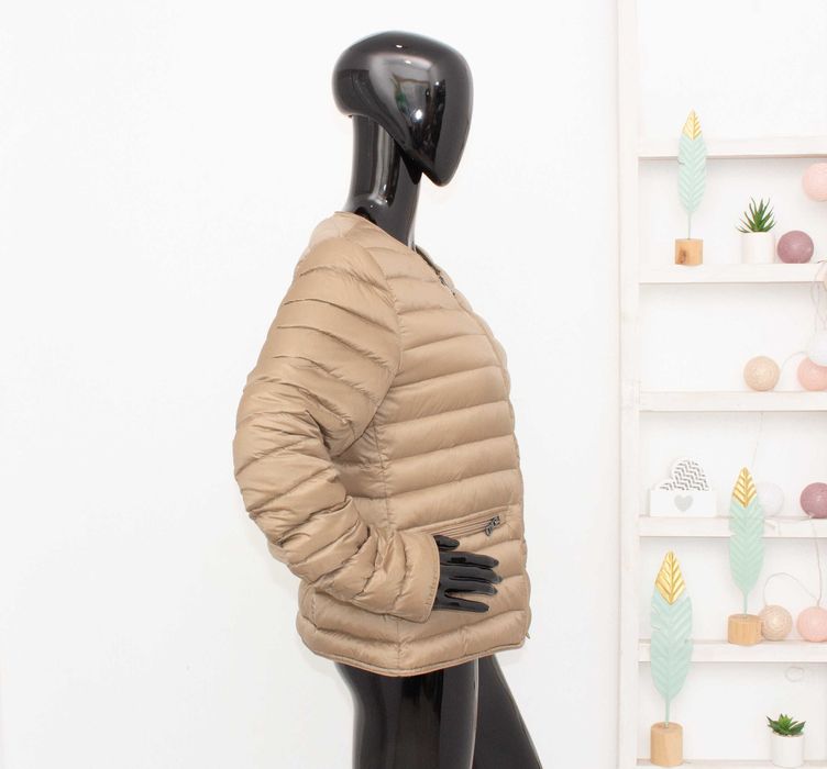 Hox дамско пухено яке кафяво без яка пълнеж 90% пух много топло L