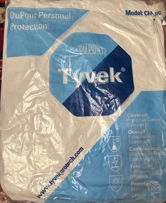 Одноразовая одежда Тайвек и перчатки