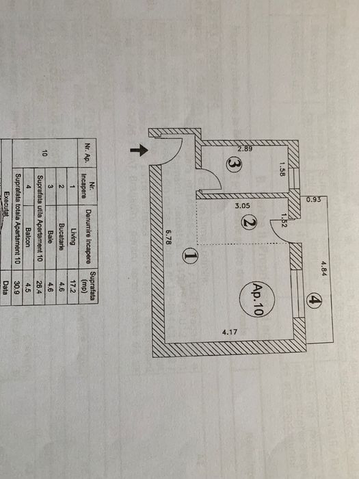 Garsoniera 31 mp ( include balcon 4mp), Bragadiru Raza int CB