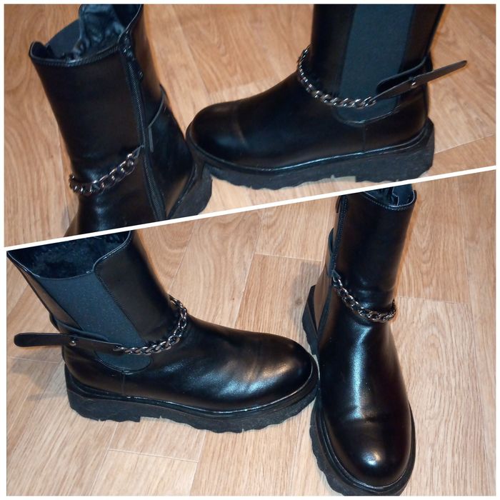 Продам сапоги.рр 40.внутри мех.одеты 1 раз.размер не подошел.