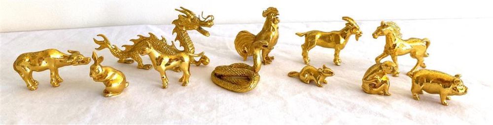 Статуэтки RISIS Сингапур 24К золото