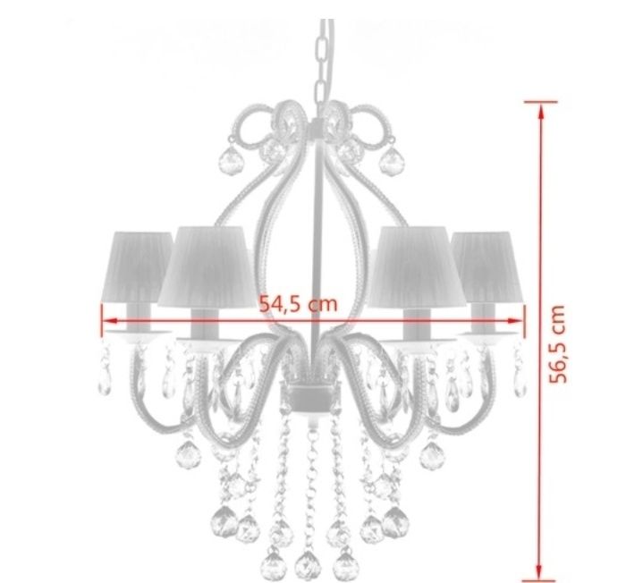 Candelabru cu 2300 cristale Metal, 56.5 x 54.5 cm