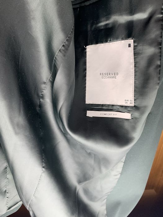 Пиджак двубортный зеленый