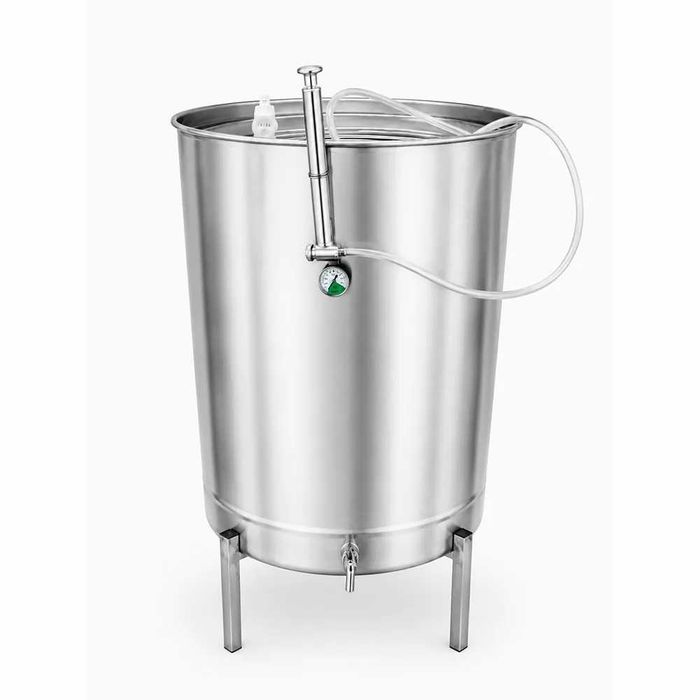 Butoi (cisterna) INOX cu capac flotant 540 L si camera din silicon, cadou robinet din INOX