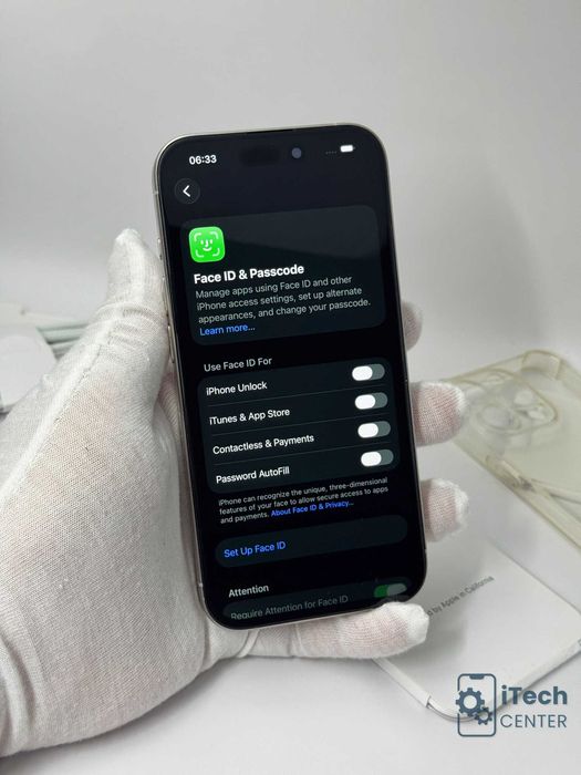 iPhone 15 Pro, 128GB, White, 100% батерия, ОТЛИЧЕН, ГАРАНЦИЯ!