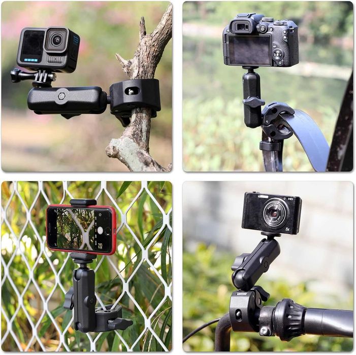 SOONSUN Супер скоба за закрепване с двойни 360° сферични глави