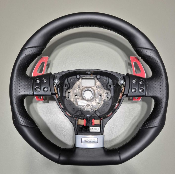 VW GTI DSG скосен спортен кожен мулти волан - Golf 5, Caddy, Touran