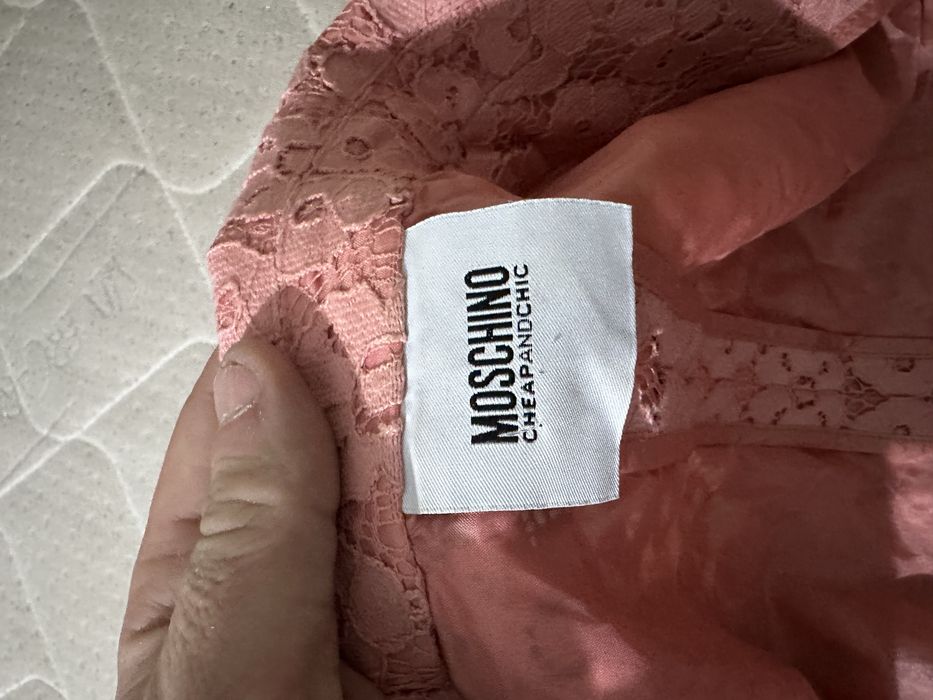 Moschino Cheap and Chic Pink Lace long Blazer