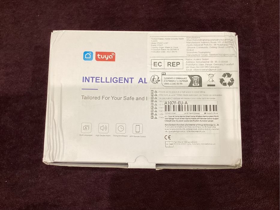 Alarma apartament Wireless LCD 4.3" Wifi GSM 4G, Onshop, Tuya Smart, 2x pir, Alb