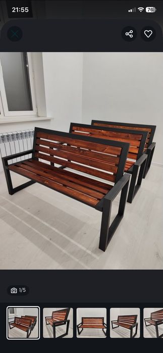 Скамейка уличная в стиле LOFT