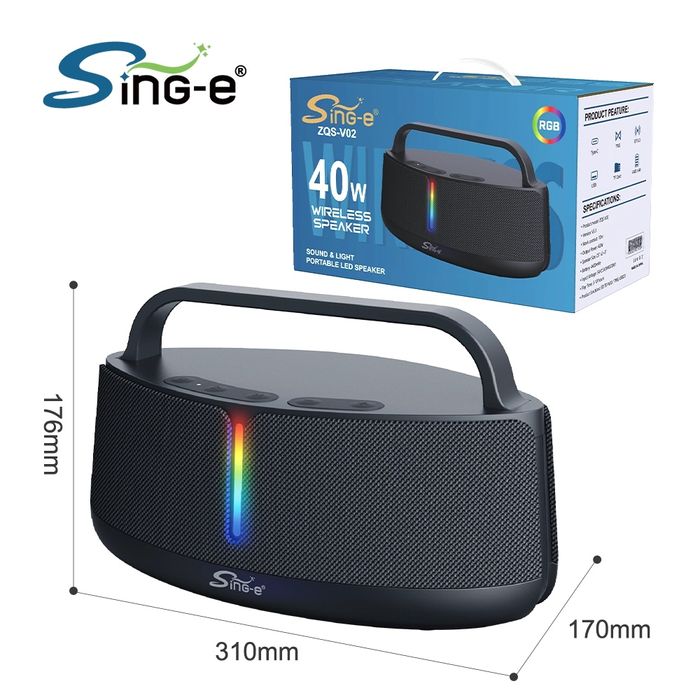 Sing-e ZQS-V02 RGB (40W) - портативная RGB колонка. Есть доставка