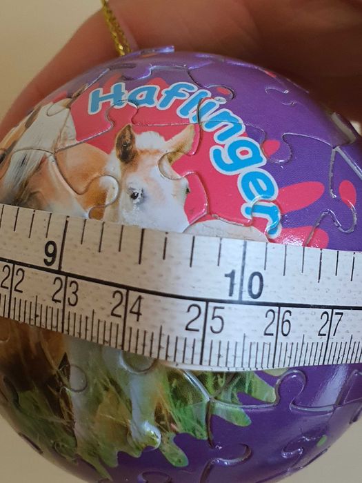 Puzzle ball cu cai ,de agatat