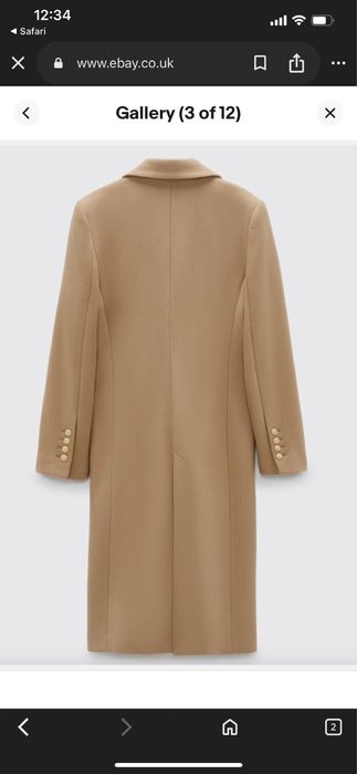 Zara limited edition вълнено палто