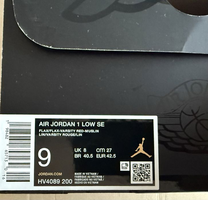 Air Jordan 1 Low SE ОРИГИНАЛНИ мъжки маратонки 42,5/27см