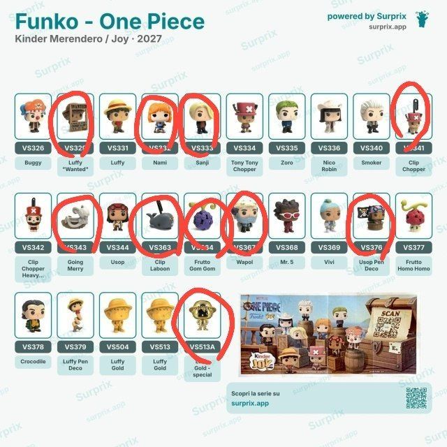 Фигурки one piece kinder joy