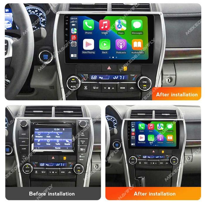 Navigatie Android 14 TOYOTA CAMRY 2014 - 2017 1/8 Gb CarPlay + CAMERA