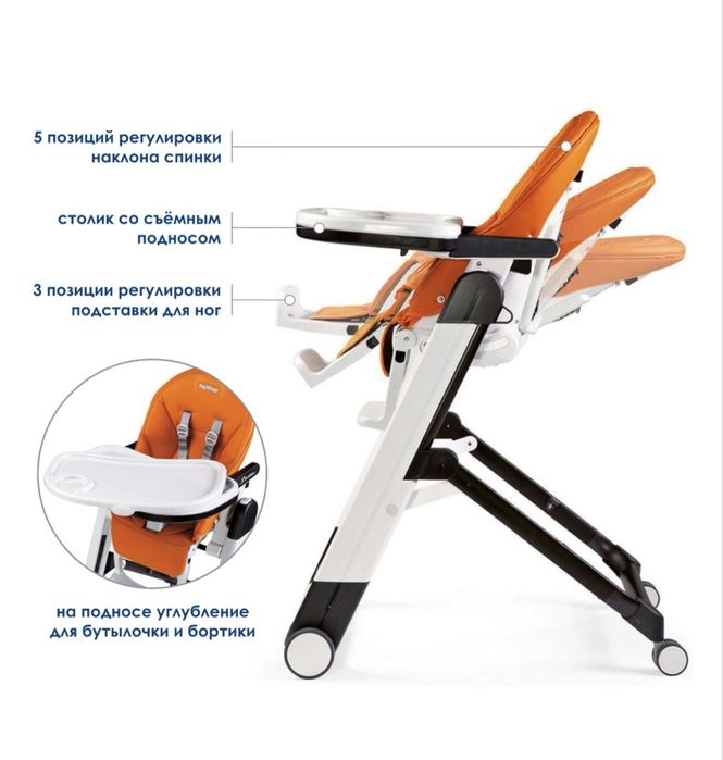 Стульчик б/у для кормлея Peg-Perego Siesta Follow Ме