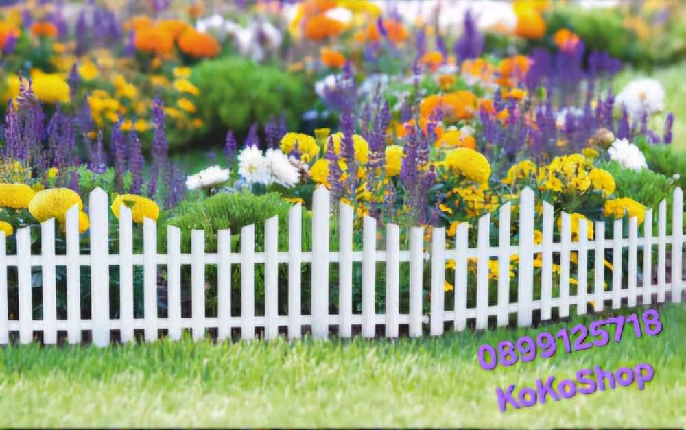 Бяла градинска ограда-240х32см./декоративна ограда
      
Бяла градин