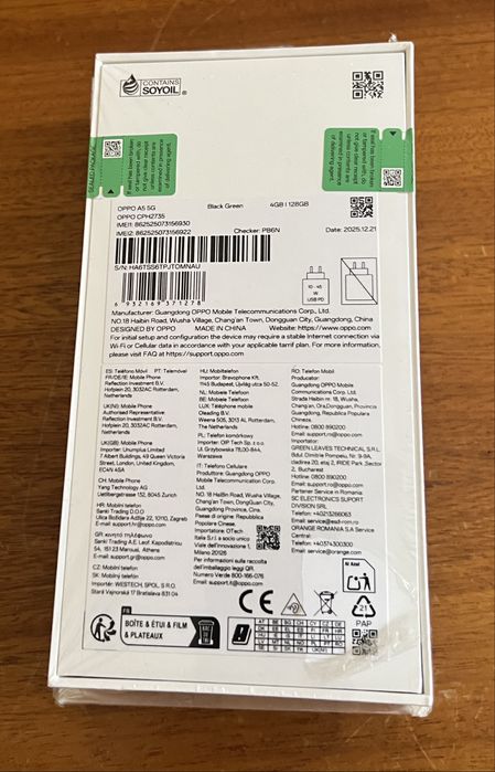 Oppo A5 5g Black Green + 10000mAh Powerbank