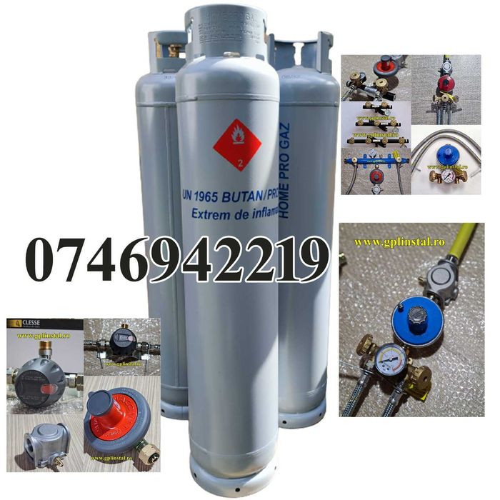 Kit complet 2 butelii 84Litri Gpl Transport graTIS oriunde in tara