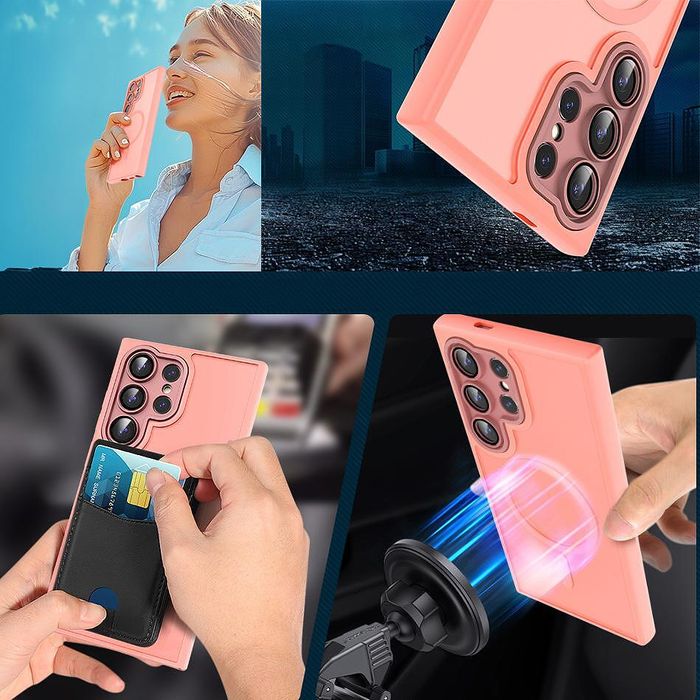 Матов magsafe кейс за samsung galaxy s24 ultra - розов