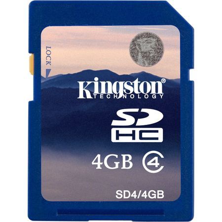 Card de memorie Kingston SDHC, 4GB, Class 4
